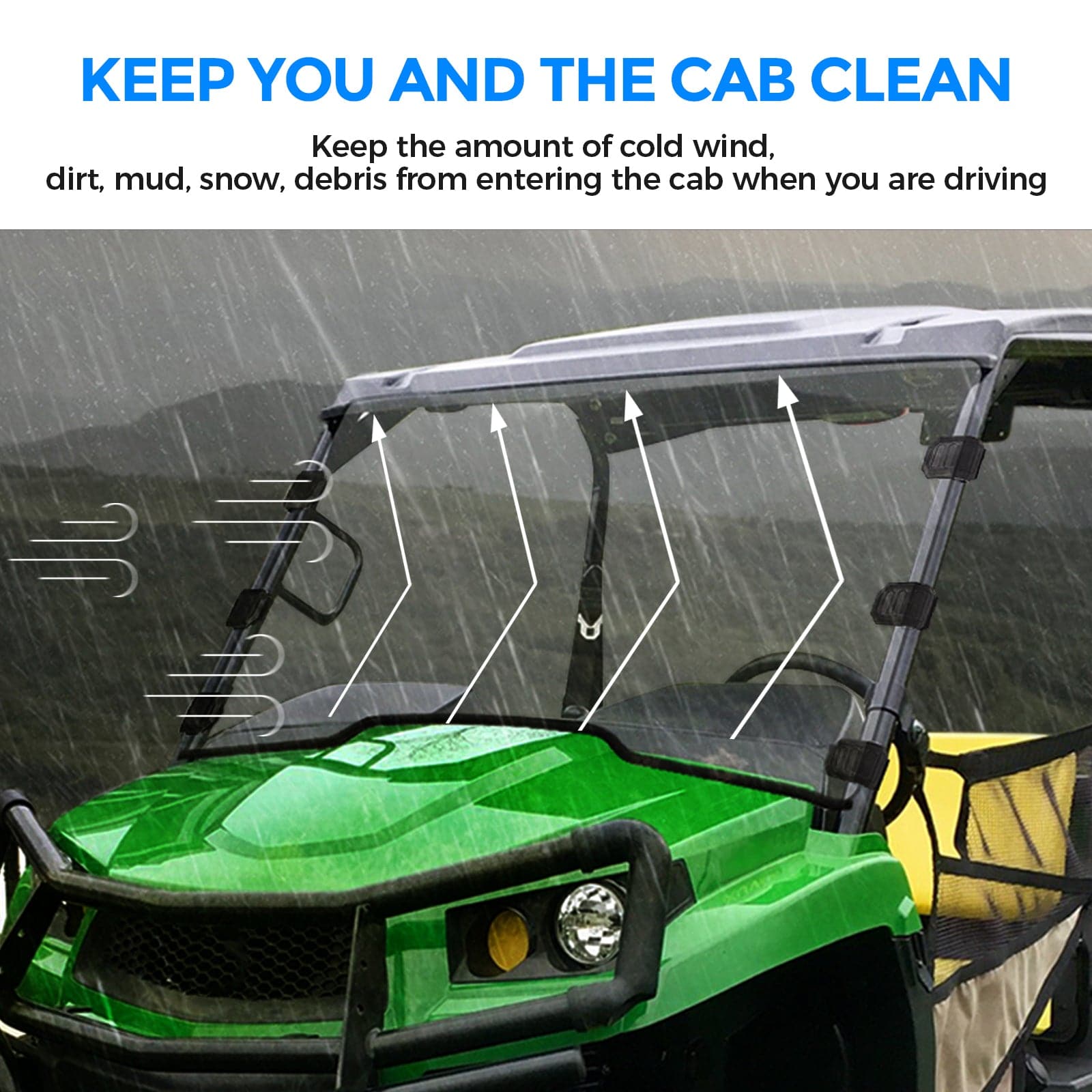 Gator XUV Full Windshield - KEMIMOTO