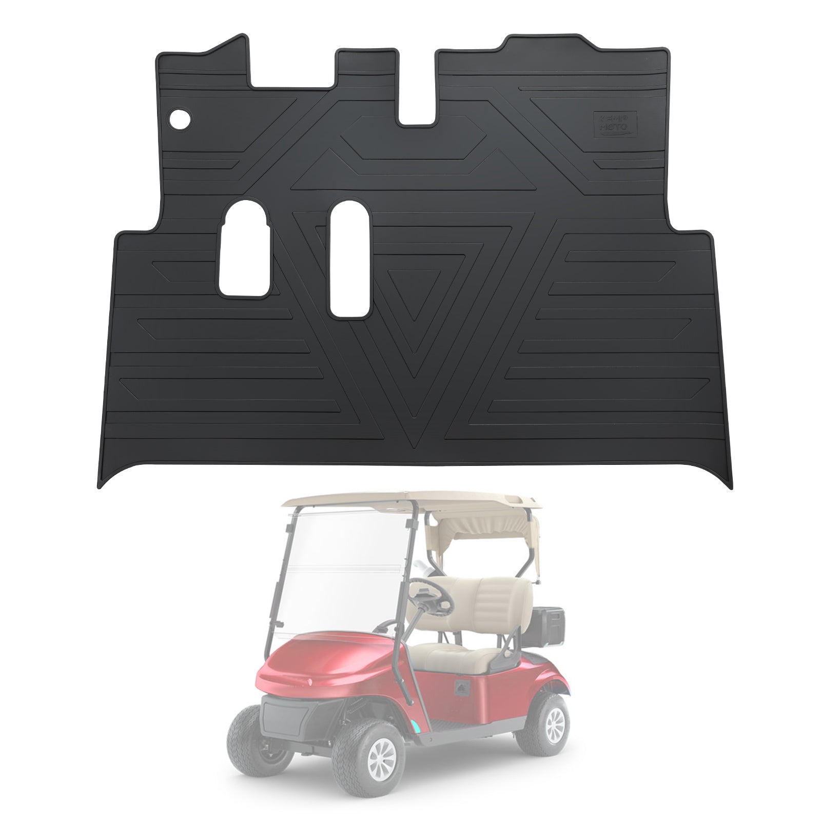 Golf Cart Mat, Full Coverage Floor Liner (Black) for EZGO RXV