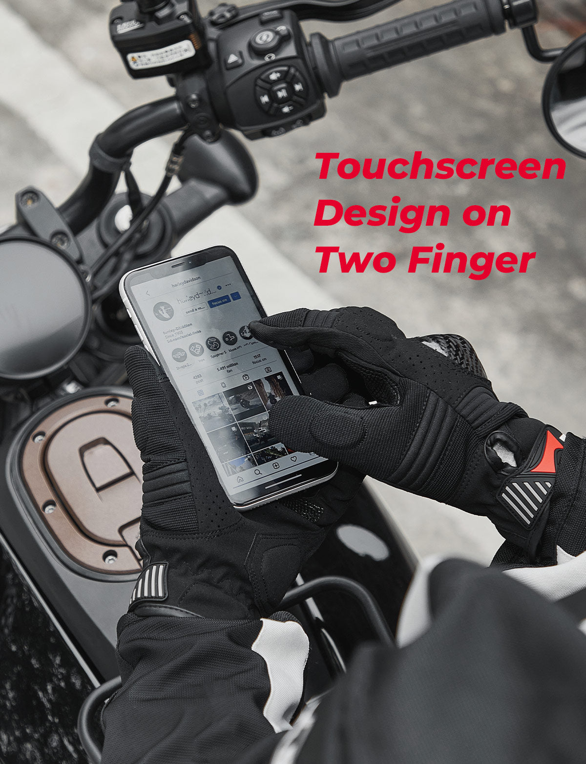 Harley davidson discount touch screen gloves