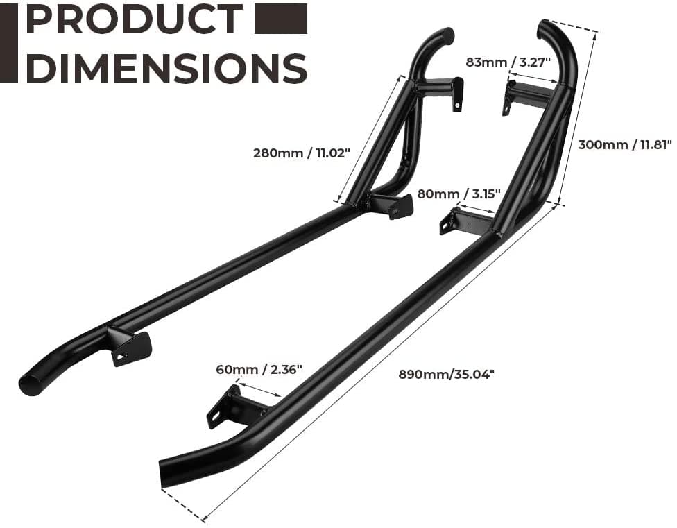 RZR Nerf Bars Rock Sliders for RZR S 1000 XP 1000 Turbo 900 Trail S 900 -2 Seater - Kemimoto