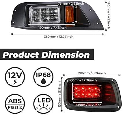 Golf Cart Headlight ＆ Tail Light Kit For EZGO TXT – Kemimoto