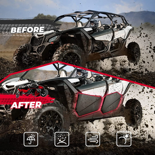 Can-Am Maverick X3 MAX Lower Doors Panels Kit (4Pcs) - Kemimoto