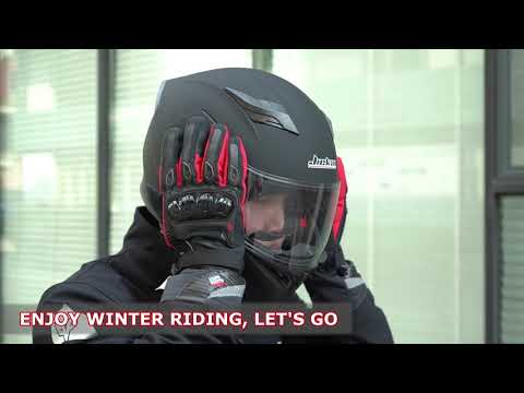 Winter Motorcycle Gloves, Rainproof Riding Gloves with Touchscreen