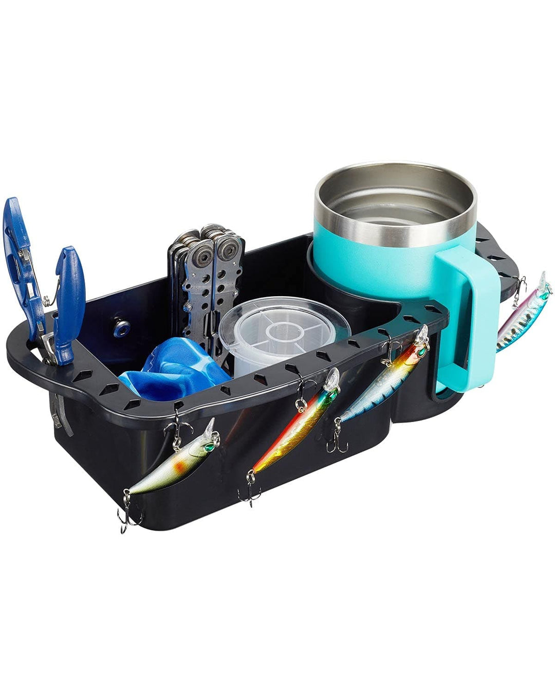 Fishing Seat Box Universal Cup Holder & Tray
