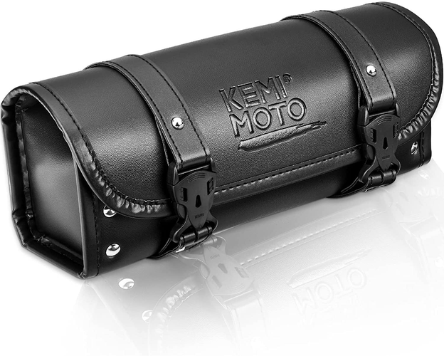 Motorcycle PU Leather Roll Bag - Kemimoto