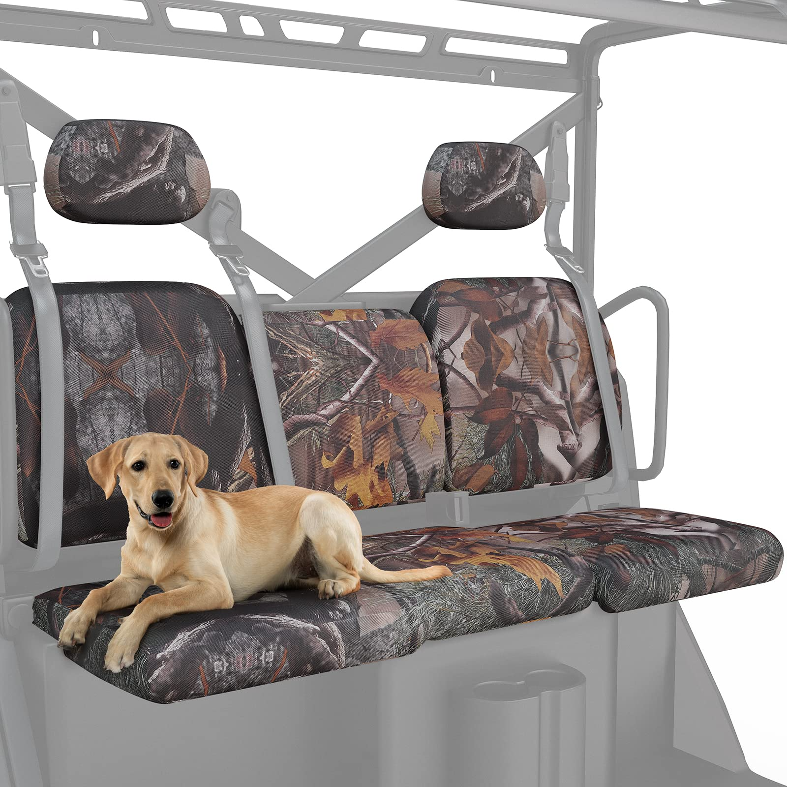 Seat Covers Camo Upgraded Fit Polaris Ranger XP 1000/Crew 2018-2023 - Kemimoto