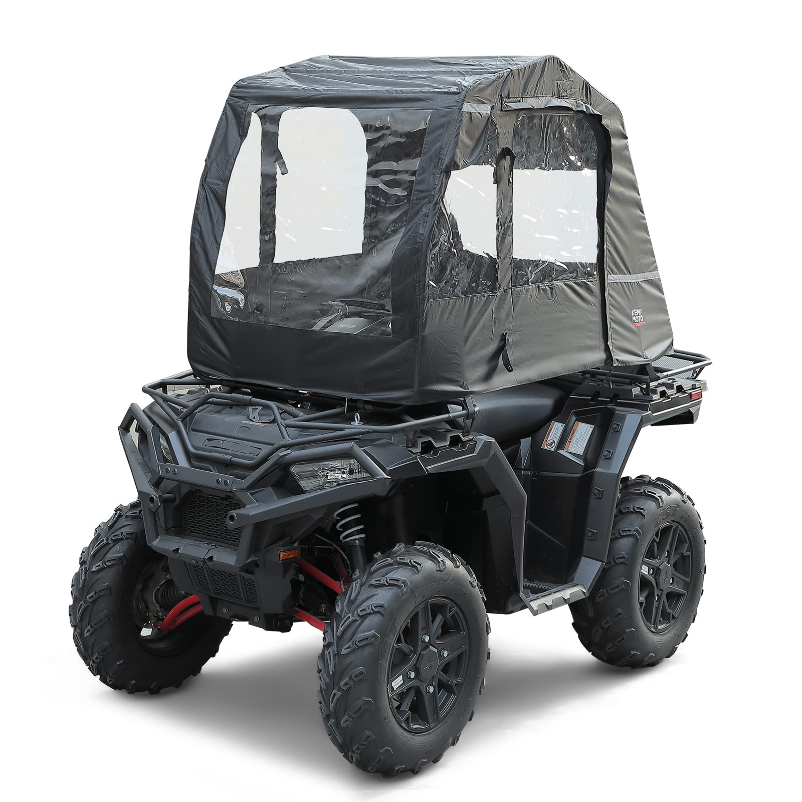 ATV Cab Enclosure Full Vision Heavy Duty Winter Cabin Cover - Kemimoto