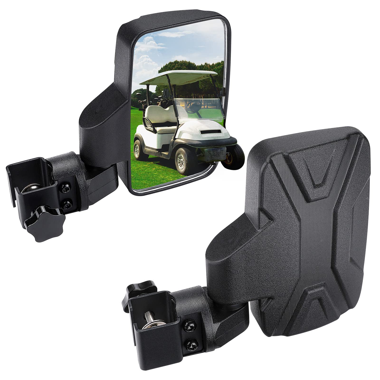 No-Drilling Required Golf Cart Side Mirrors for 0.75