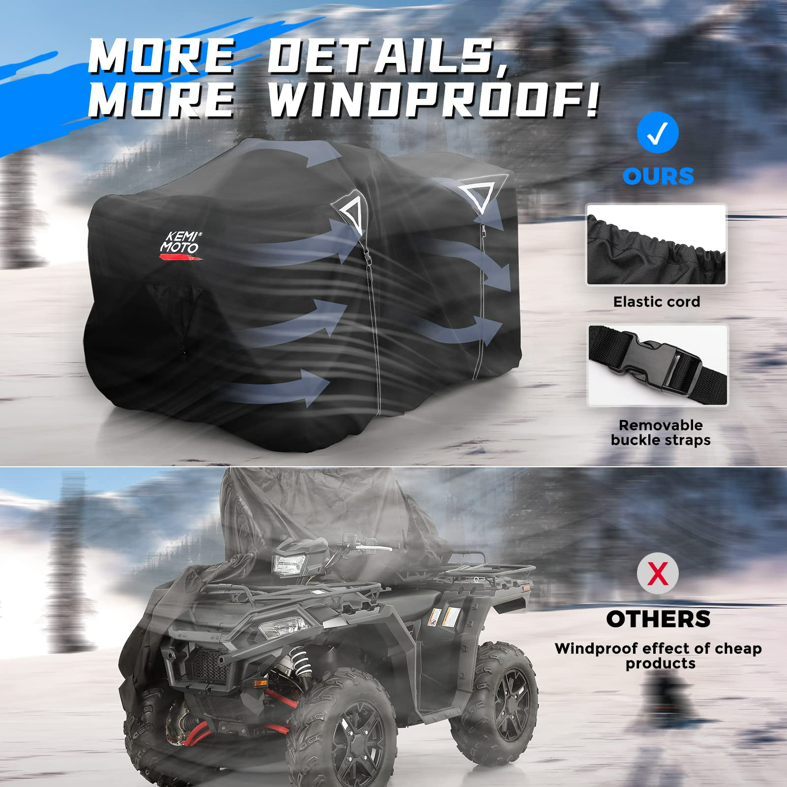 ATV Cover with Windproof Straps - Kemimoto