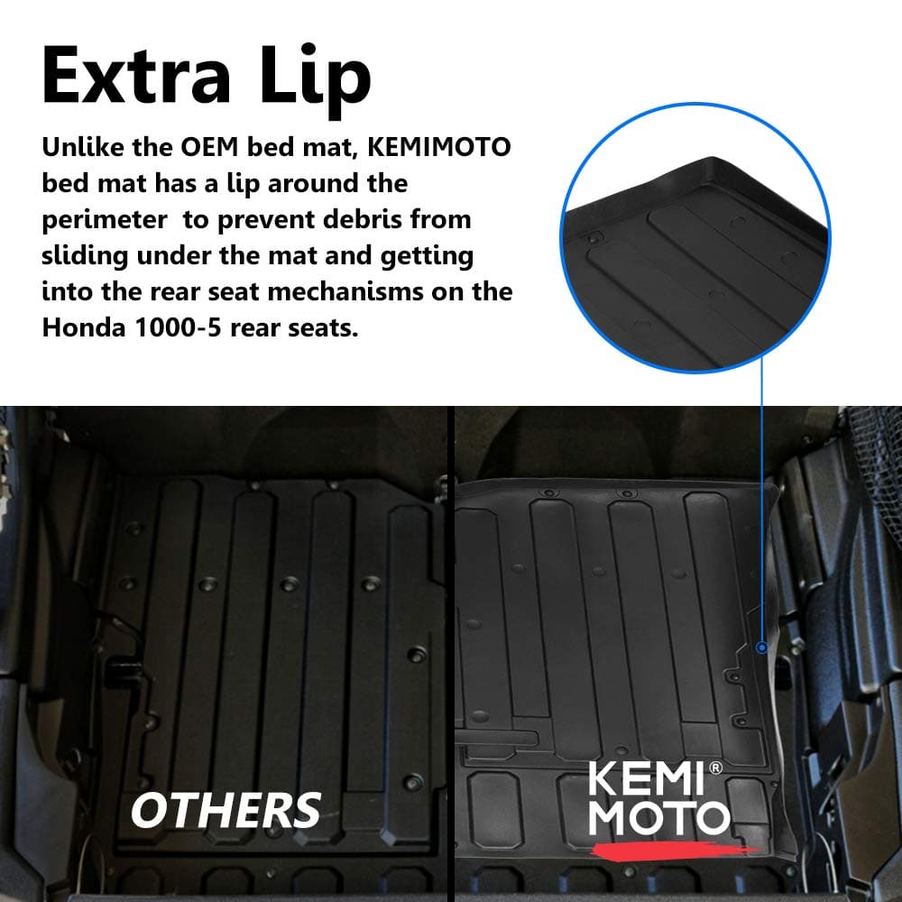 2016-2021 Pioneer 1000/1000-5 TPE Rear Cargo Bed Liner Mat - Kemimoto