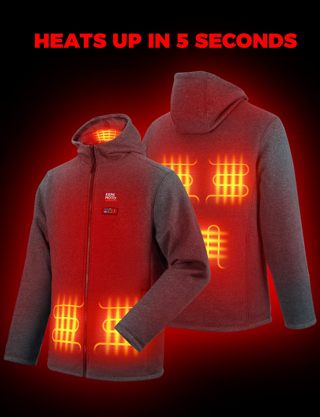 Heated Hoodie with 12V Battery Pack