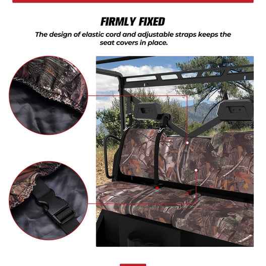 Camouflage Seat Cover Fit Polaris Ranger XP 1000 | Crew XP 1000 (3 Pcs) - Kemimoto