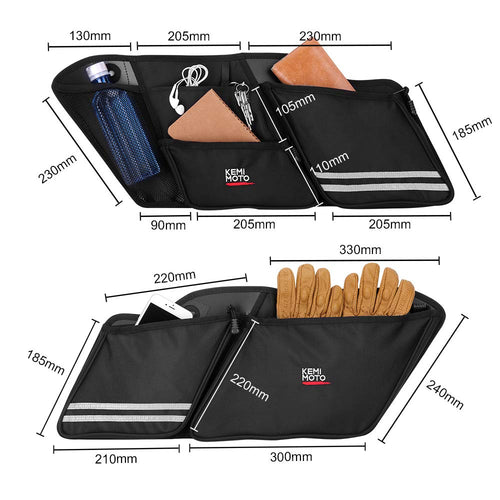 Motorcycle Touring Saddle Bags Organizers (2 Pack) - Kemimoto