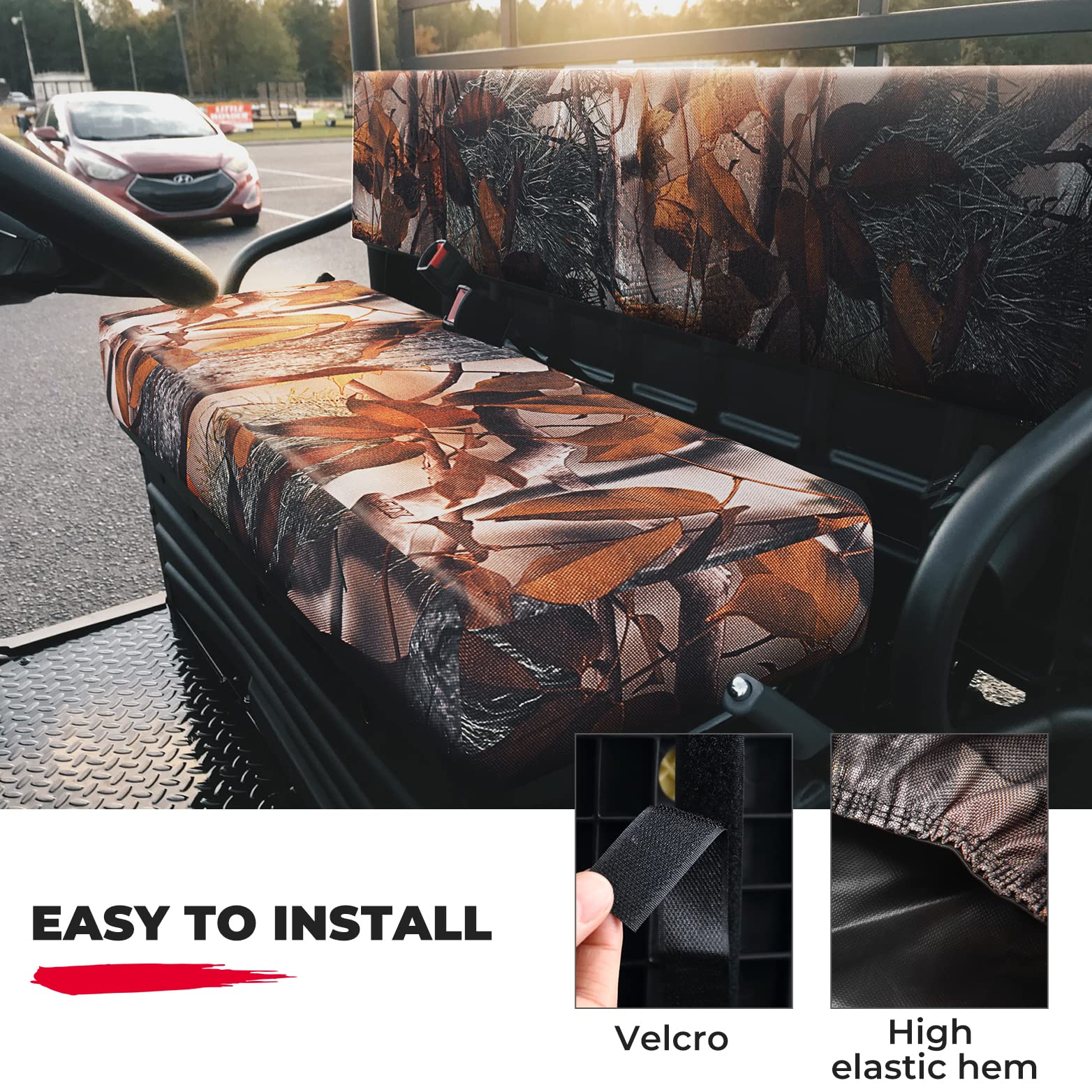 UTV Seat Cover Camo Seat Cover Fit For Kawasaki Mule 3000 3010 4000 4010 - Kemimoto