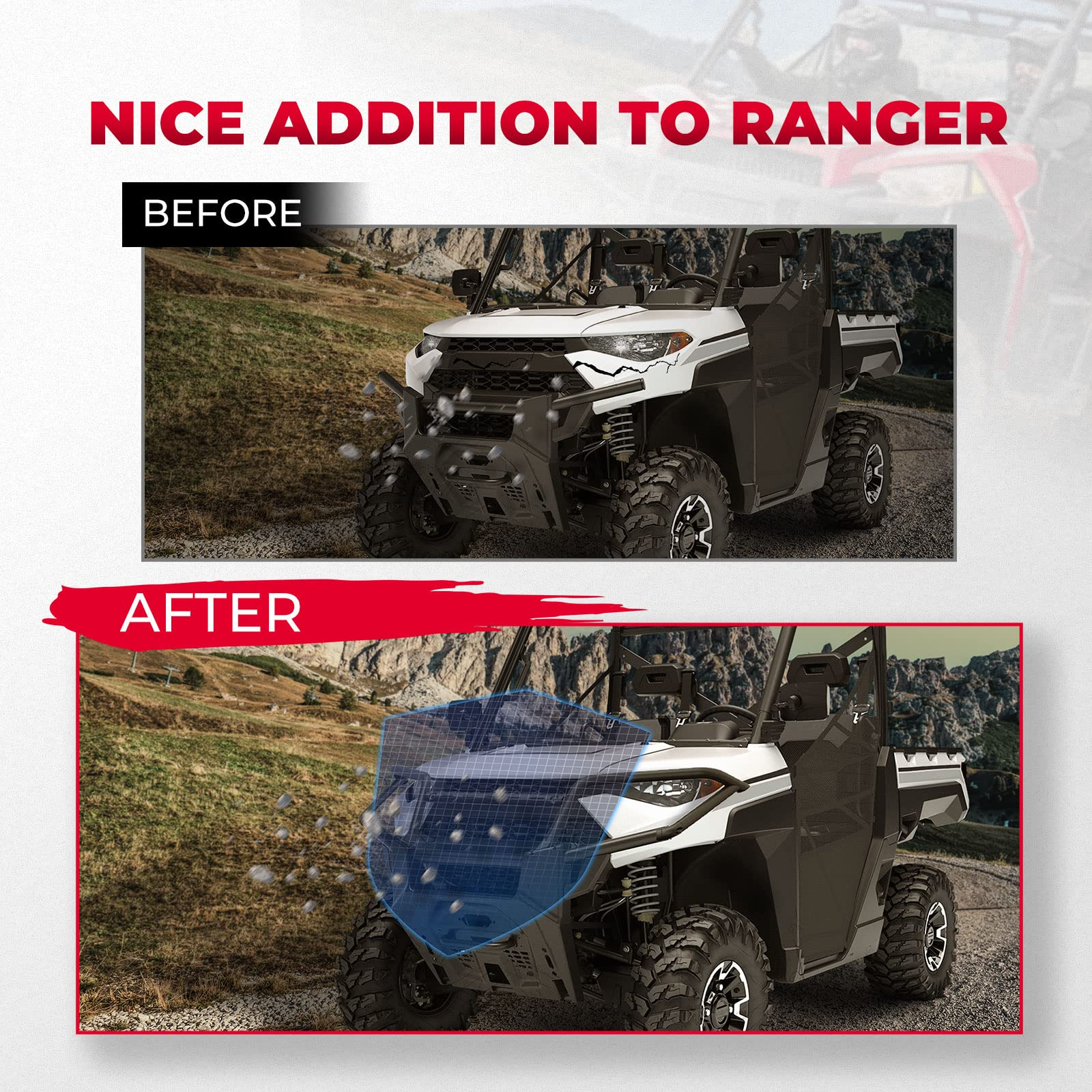 Polaris Ranger Front Bumper,Front Brush Guard - Kemimoto