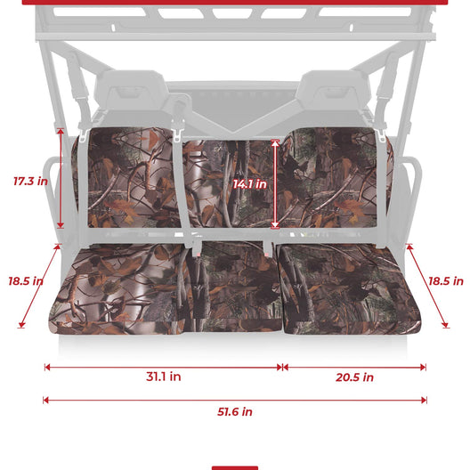 Camouflage Seat Cover Fit Polaris Ranger XP 1000 | Crew XP 1000 (3 Pcs) - Kemimoto