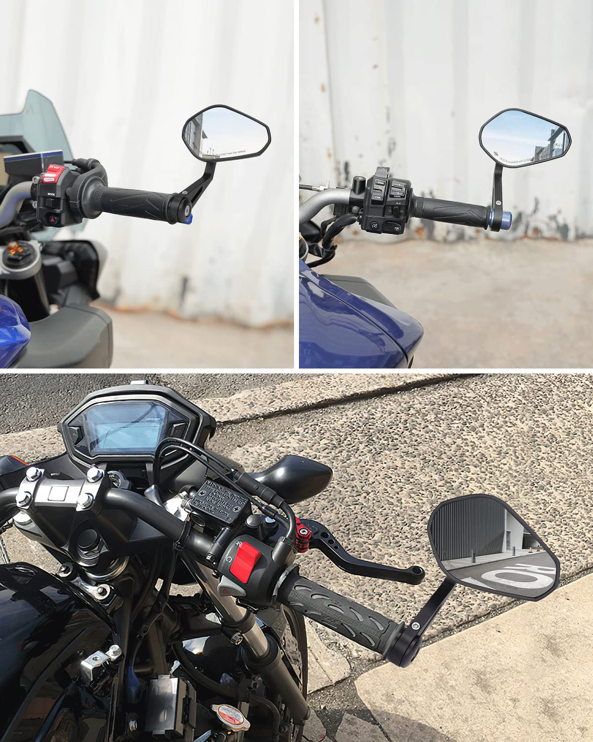 Motorcycle Bar End Mirrors for Sportster, Softail, Dyna, Road King