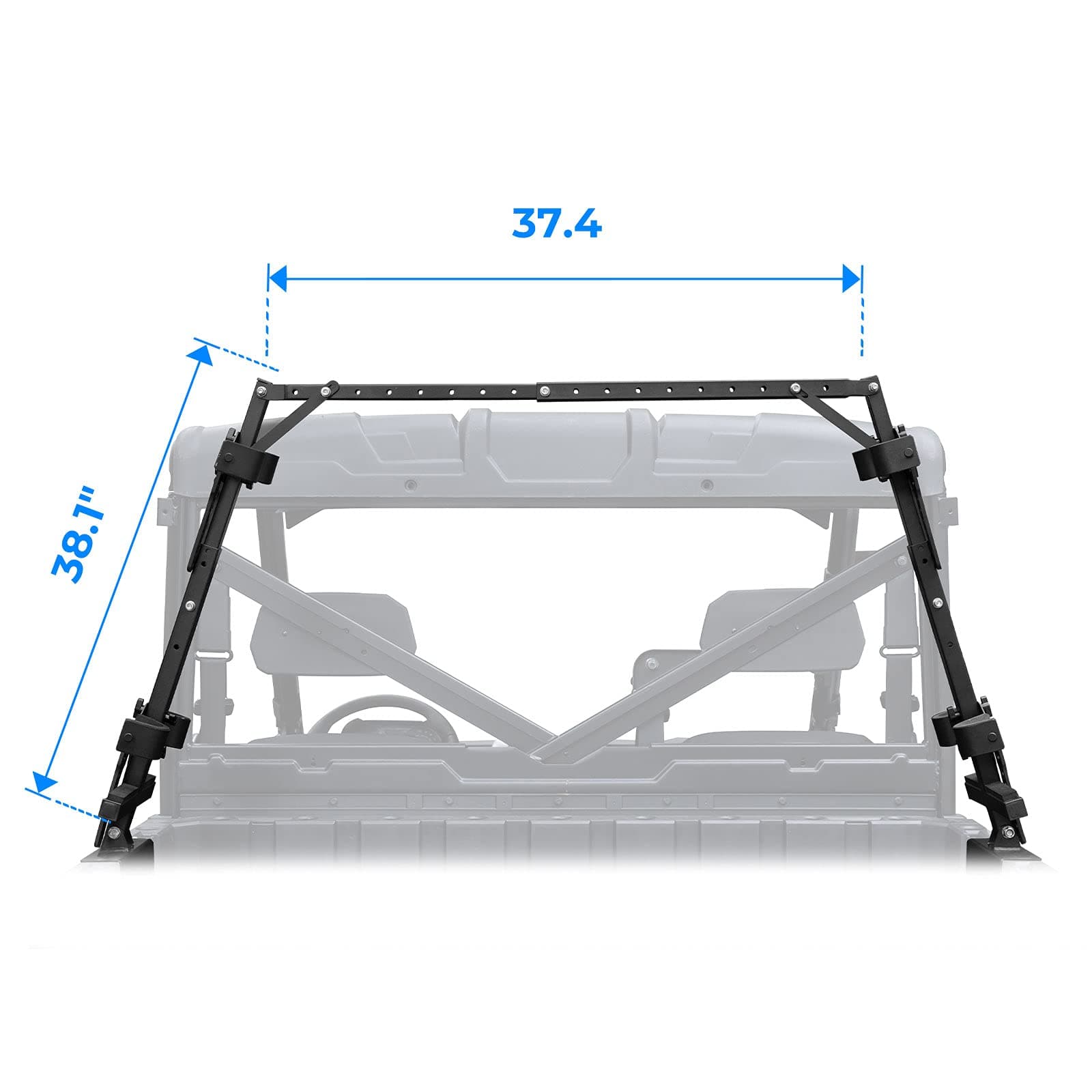 UTV Sporting Clays Shotgun Holders, Universal 4 Gun Bed Rack - Kemimoto