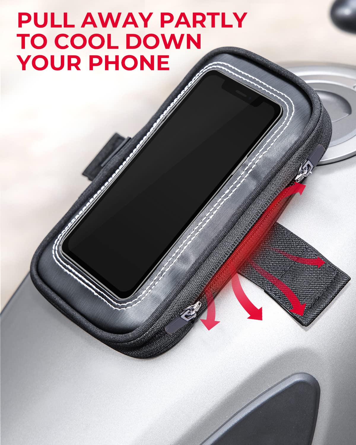 Magnetic phone case discount for motorcycle tank