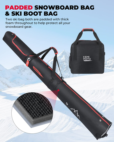 Snowboard Bag ＆ Boot Bags Combo - Kemimoto