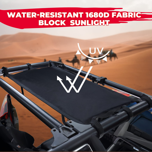 Upgrade Ceiling Cargo Net Pockets Compatible with Polaris RZR - Kemimoto